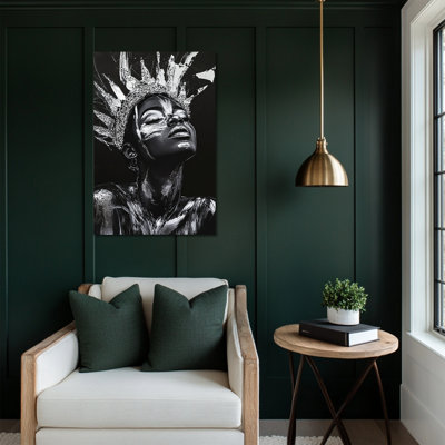Black Art Canvas Wall Art - Painting Artwork for Wall Decor, Vibrant Abstract Black  Art Prints Wrapped Canvas with Pine Frame, 24×36 inches