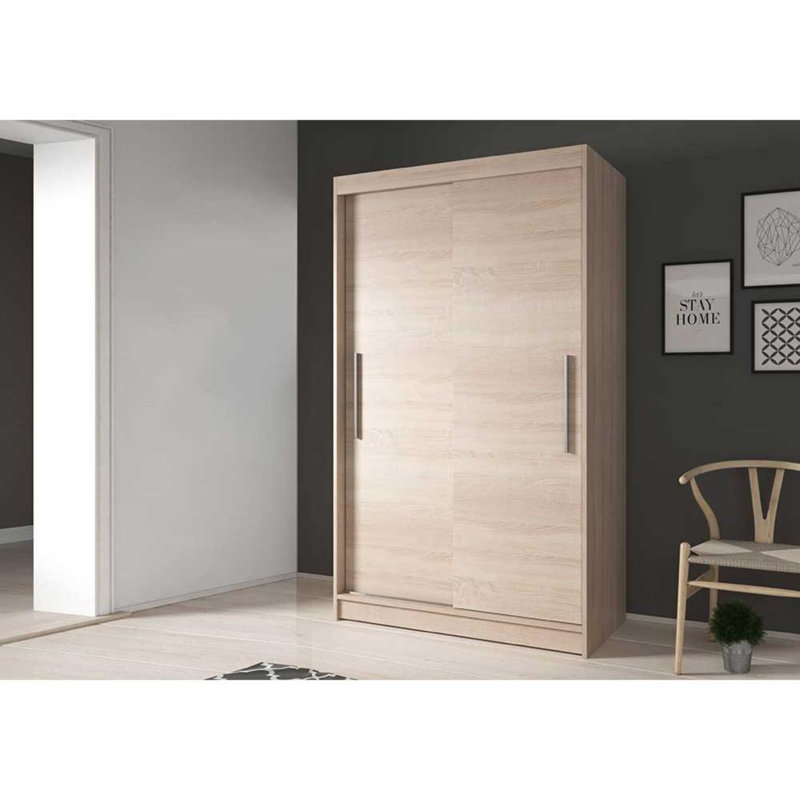 Haig 2 Door Manufactured Wood Wardrobe, Oak