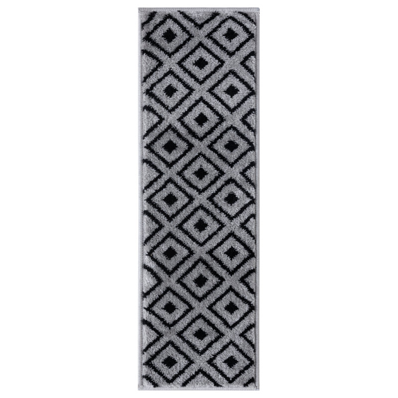 Tapis d'escalier Sargent, Gris foncé / Noir