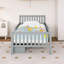Lit plateforme simple en bois avec garde-corps et deux tiroirs de rangement-1744906955-1744906957