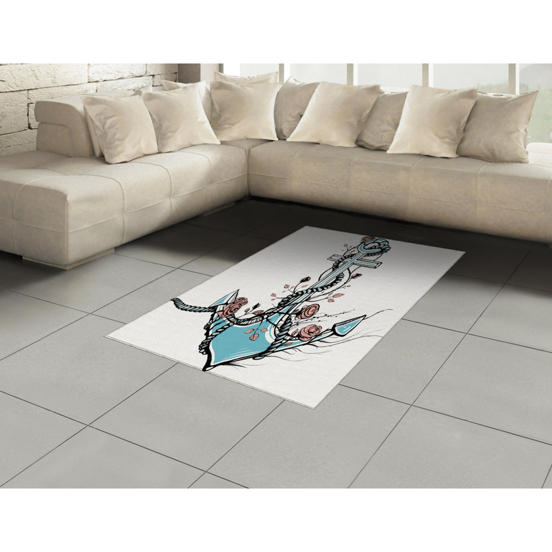 Anchor High Density Long Fiber Poly Threads Decorative Area Rug Carpet, Rectangle 2'7" x 5'