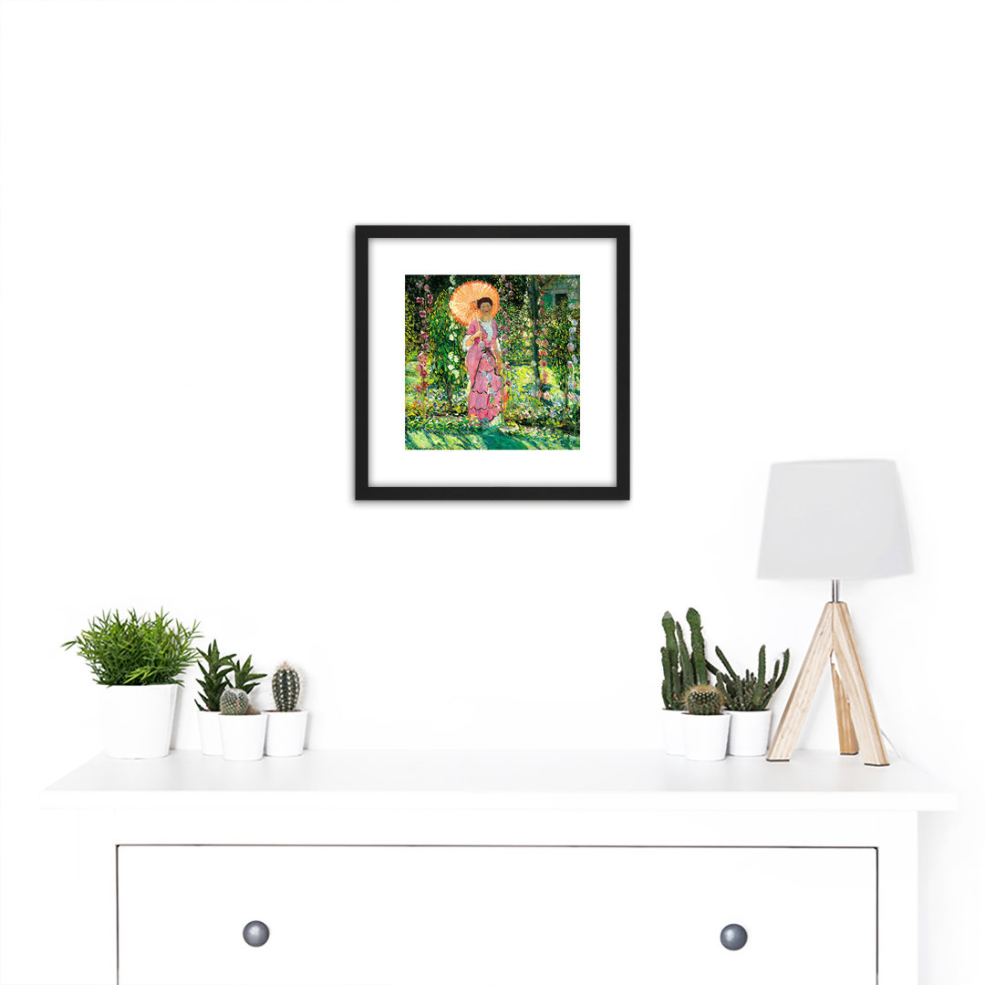 Hollyhocks Impressionist by Frederick Carl Frieseke - Single Picture Frame Painting