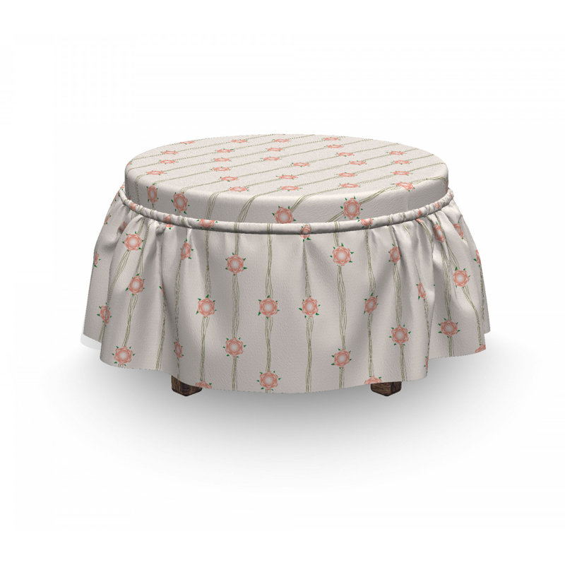 Housse pour repose-pieds fleur avec branches sans feuille