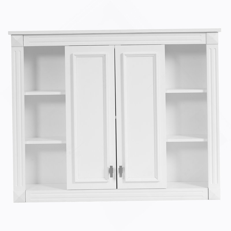 Armoire de rangement pour salle de bain avec 1 tablette réglable, armoire murale avec charnières à fermeture douce