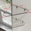 100*190*0.8cm, Frameless Walk-In Shower Enclosure with Dual Glass Shelves, Silver