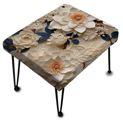 Holness - Repose-pieds rectangulaire floral