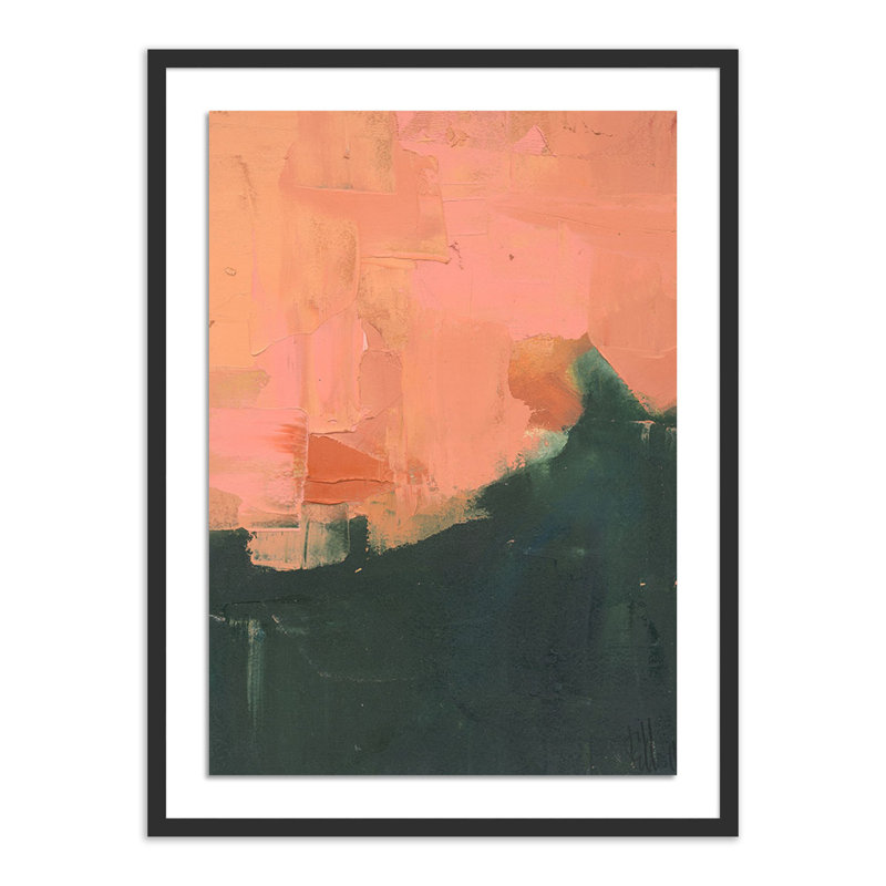 An Invitation Painting by Jill Elliott, Black Floater Framed Canvas, 32" H x 24" W, Black