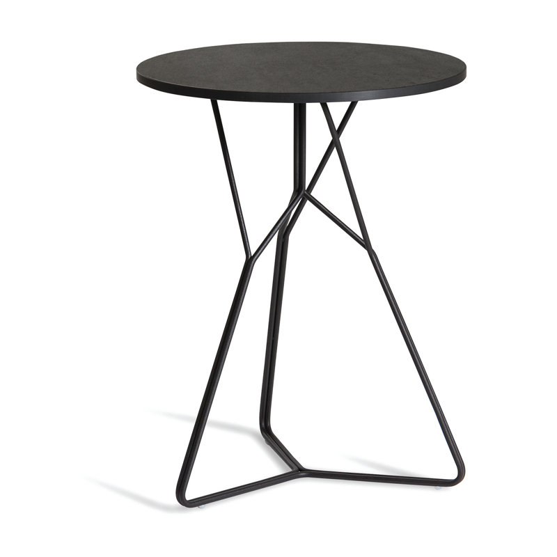 Serac Cross Legs End Table, Ceramic Anthracite