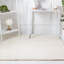 Tapis blanc en polypropylène tissé à la machine à poils longs Fragos-1049740996