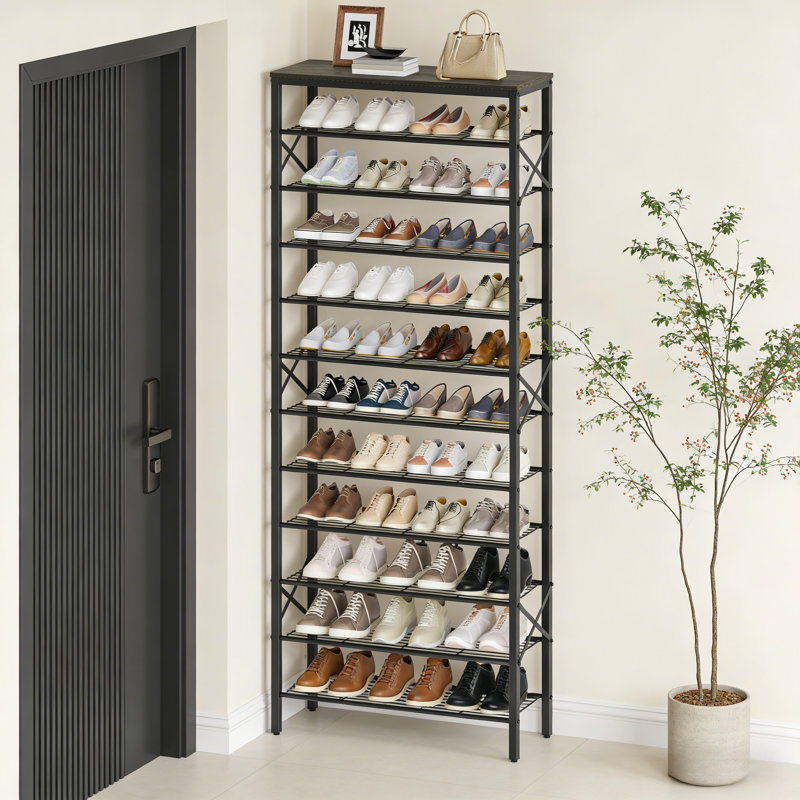 Range-chaussures de grande capacité de style industriel