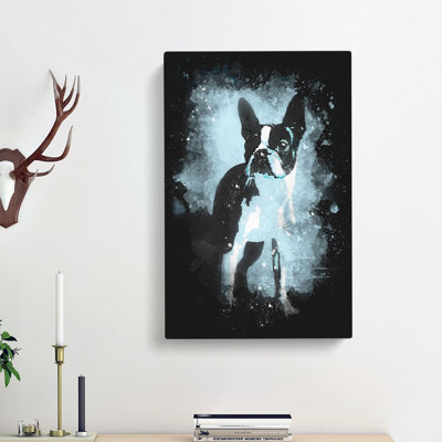 Boston Terrier Dog - Wrapped Canvas