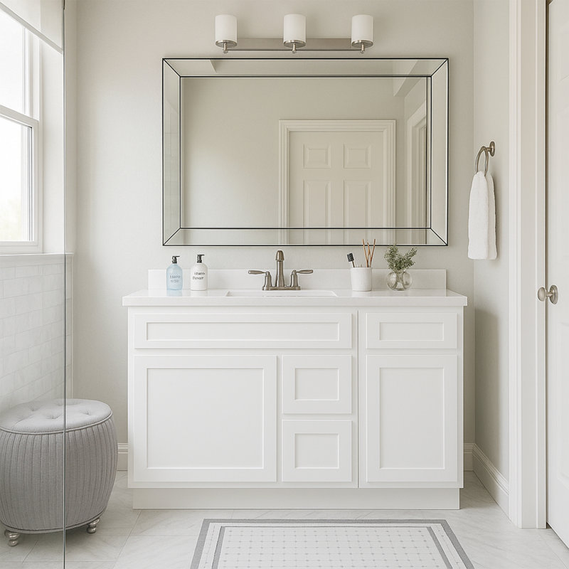 51'' Single Bathroom Vanity Base Only, White