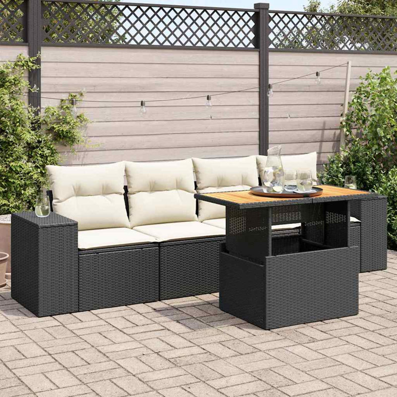 Ensemble de canapé de jardin Vidaxl - noir