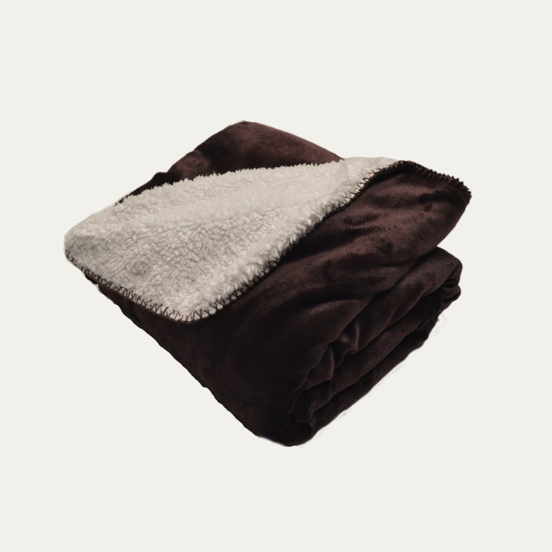 Hand Woven Throw Blanket, Dark Brown