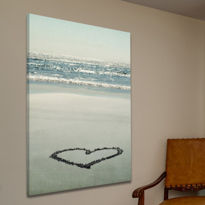 I Love The Beach by Robert Dickinson - Wrapped Canvas Print