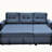 Convertible L-Shaped Sectional Sleeper Sofa Bed-928520532