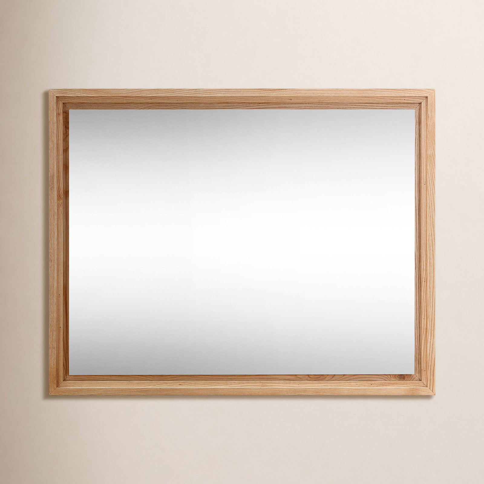 Finnian Rectangle Mirror, Light Oak