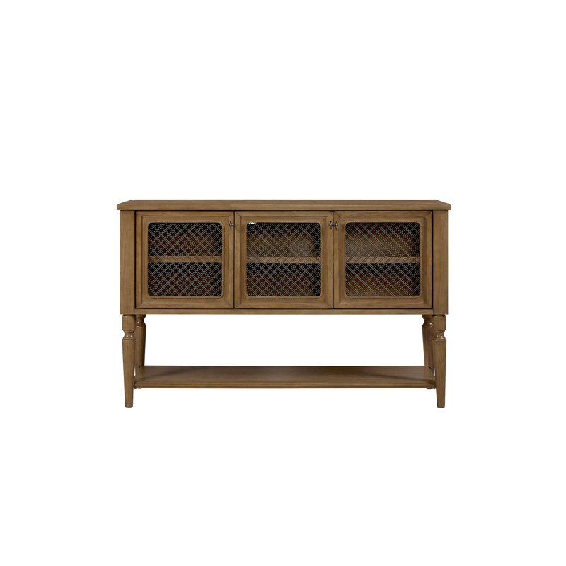 Sever w/ Mesh Door Fronts - Almond