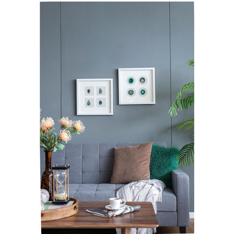 S/2 15.57x1.2x15.7" Shadow Box Wall Décor
