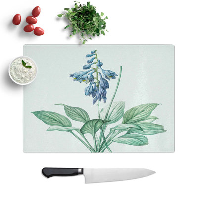 Tempered Glass Daylily Flowers Chopping Board