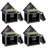 Odyssey LP Vinyl Records Stacking Utility Krom Transport Case (4 Pack)
