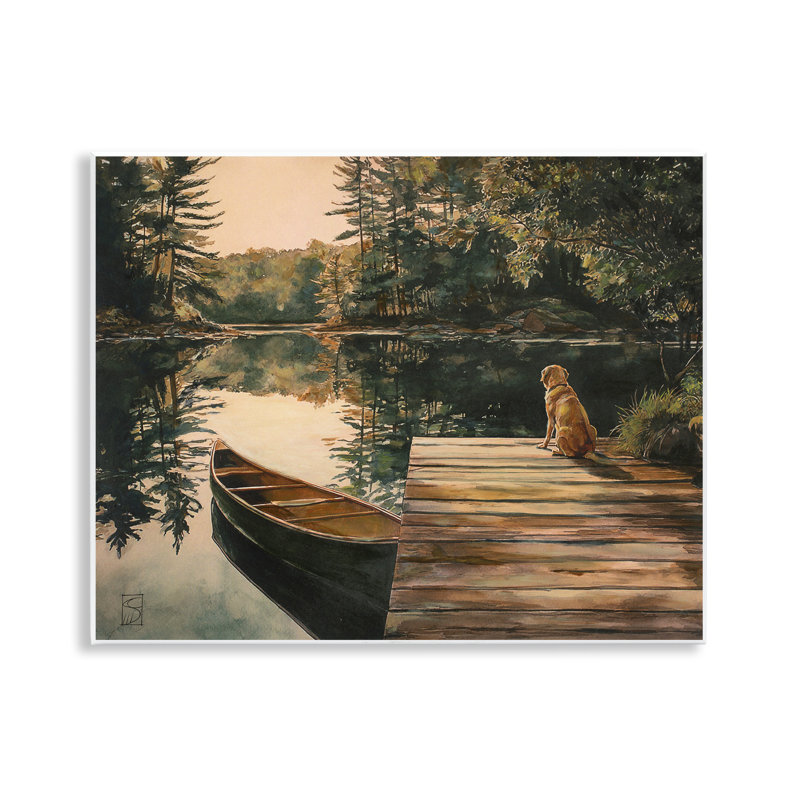 Lake Life at Sunset, plaque murale, design par Sara Culpepper
