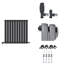 iBathUK Princia Horizontal Single Oval Panel Radiator Angled Valve-1326598251-1326598245
