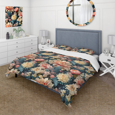 Ensemble de housse de couette Soft Color Paisley Garden Playfulness I - Damask