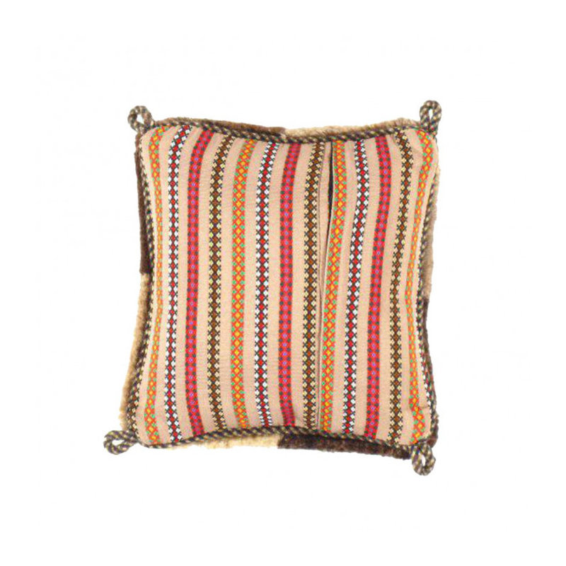 Wool Square Pillow Cover & Insert, Plaid 1