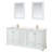 Deborah 79.75 " W Freestanding Standard Double Vanity Bathroom Vanity With Marble Top with Mirror-23113251-97810570