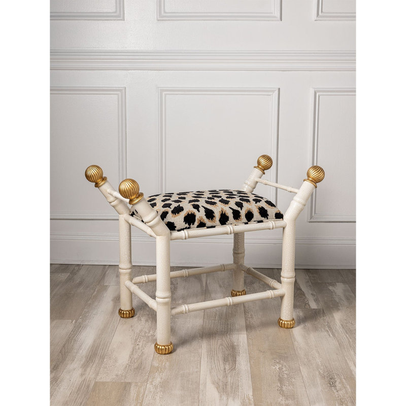 Boca Ocelot Bench, White, Black