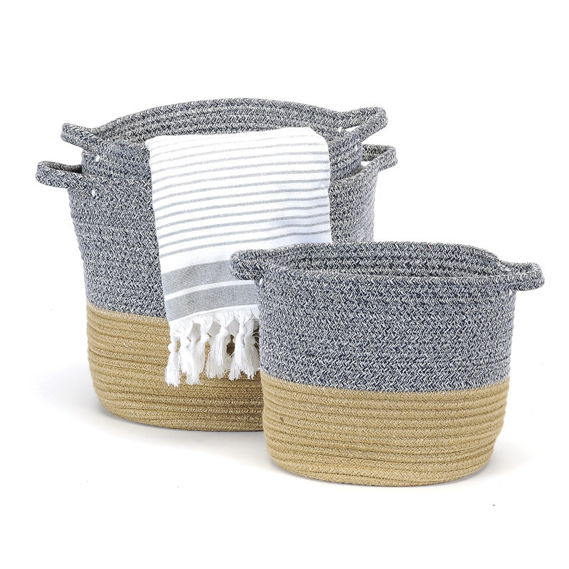 Ensemble de paniers en jute 3 pièces