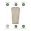 Deroba ECOBO Pot à fleurs rectangulaire écologique Elemento intérieur / extérieur polyvalent et léger-589726399