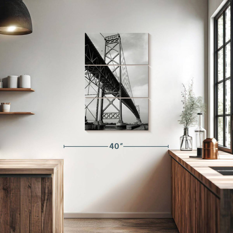 Lilie Monochromatic Ambassador Bridge, 38" H x 24" W