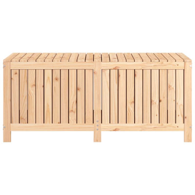 Rosalind Wheeler Damariyon 147 cm W 429 L Water Resistant Pine Solid Wood Deck Box in Brown