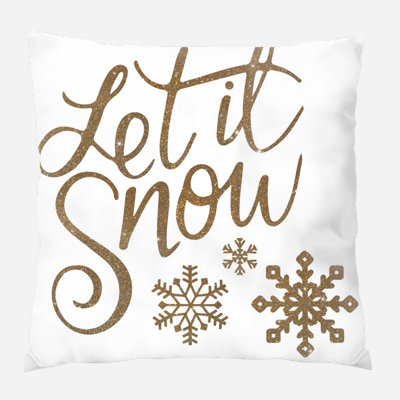  Coussin intérieur / extérieur Let It Snow