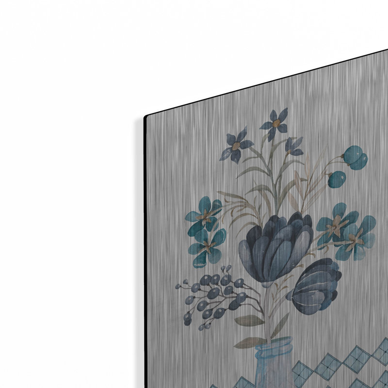 Métal luxueux «Blue Mums» par Cindy Jacobs, métal «Blue Mums» par Cindy Jacobs
