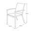 Chaises de salle à manger d'extérieur avec structure d'aspect bois et siège en toile respirante Textilene
