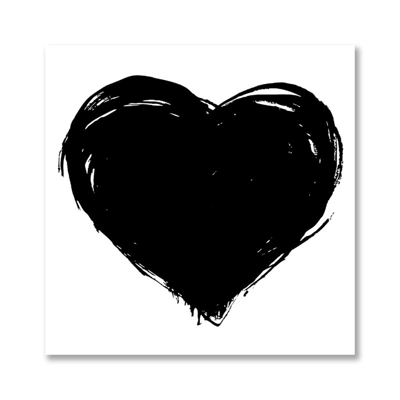 Amour - peinture sans cadre, H 24 po x l 24 po, Plastique / acrylique