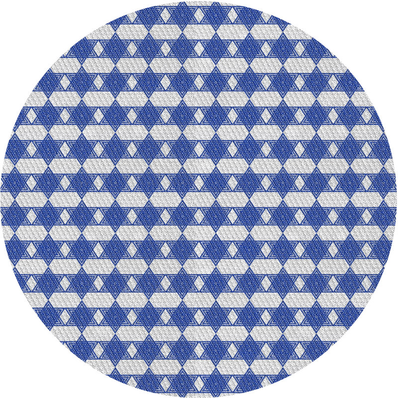 Geometric Indoor Rug, Round 6' x 6'