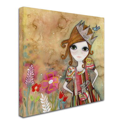 Berkley 'Big Eyed Girl I Am the Queen (No Words)' Print on Wrapped Canvas