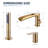 Solid Brass Deck Mounted Tub Faucet With Pull Out Hand Shower-116649335