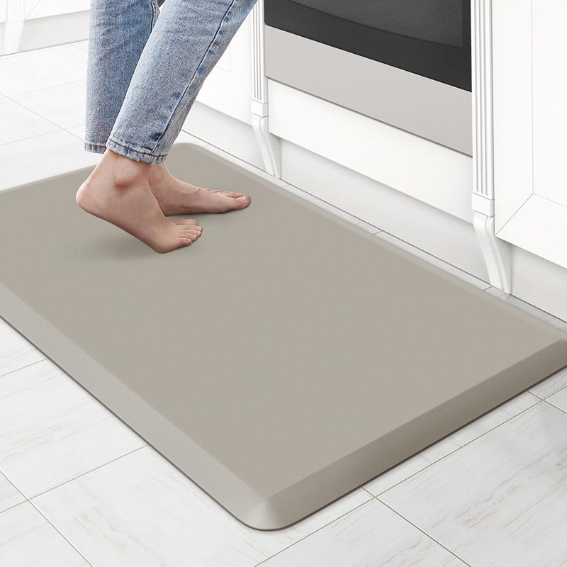 Tapis de cuisine Kitchenclouds - kaki - coussiné antifatigue, imperméable, antidérapant, confortable et confortable, pour la cuisine / la maison / l'évier / le bureau