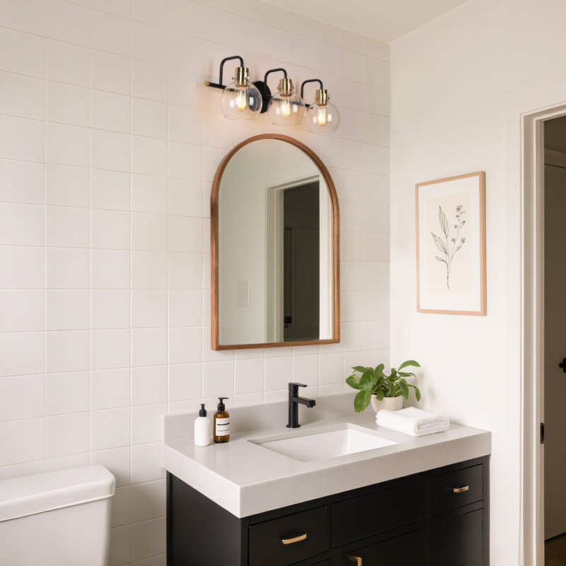 Annamarie 3-Light Dimmable Wall Sconce with Globe Glass Shade