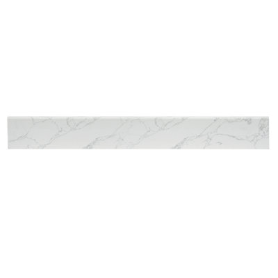 Fondis 36 in.W Engineered Stone Vanity Backsplash in Grain White
