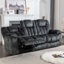 Canapé inclinable manuel en microfibre l 86,6 po Quiteris-888503100
