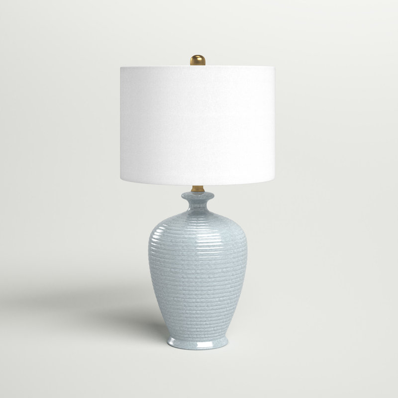 Lampe de table bleue 26 po Broyles