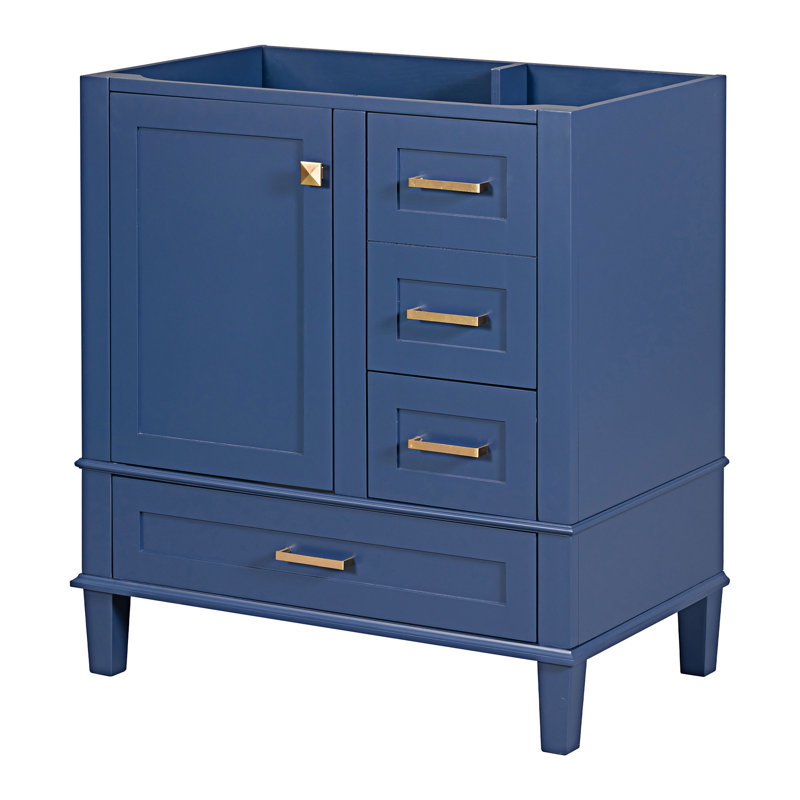 Base de meuble-lavabo simple 29,4 po seulement, Bleu