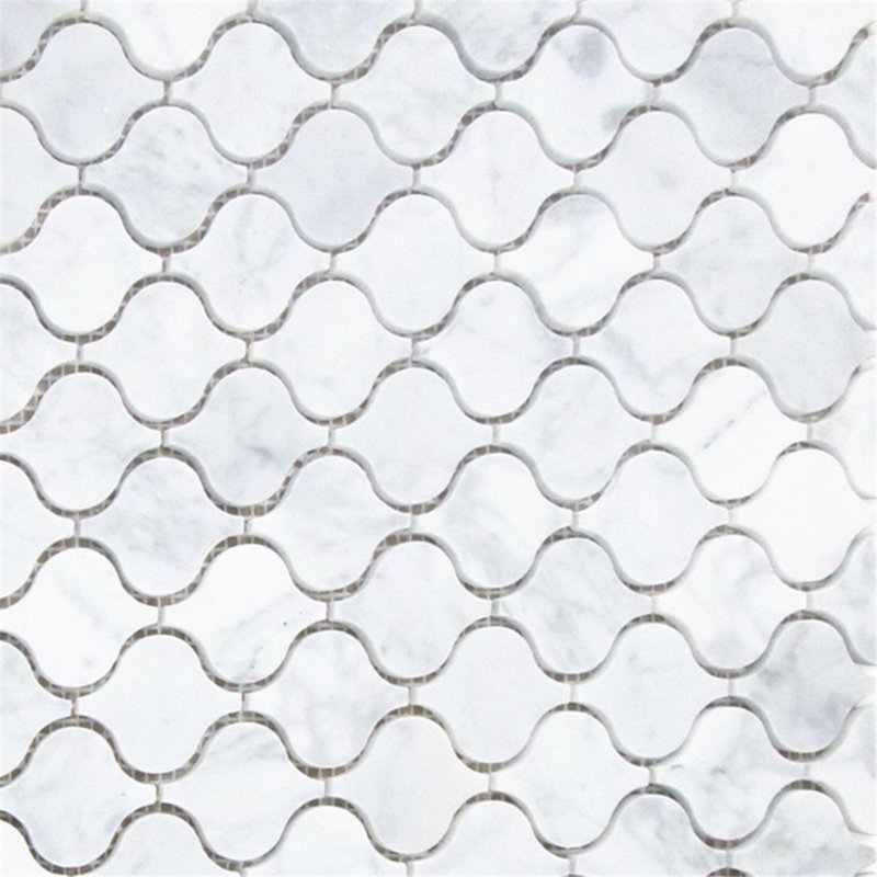 Carreaux de mosaïque en marbre 12 po x 12 po Carrara