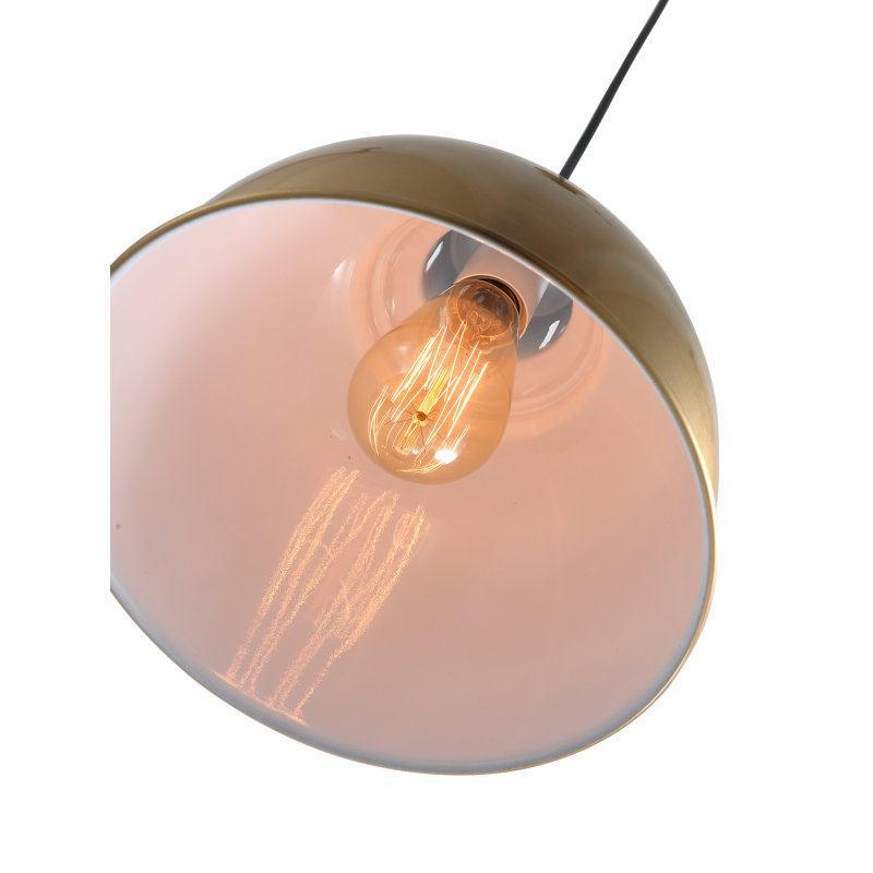 Luminaire suspendu simple en forme de dôme en métal 1 lumière Harman